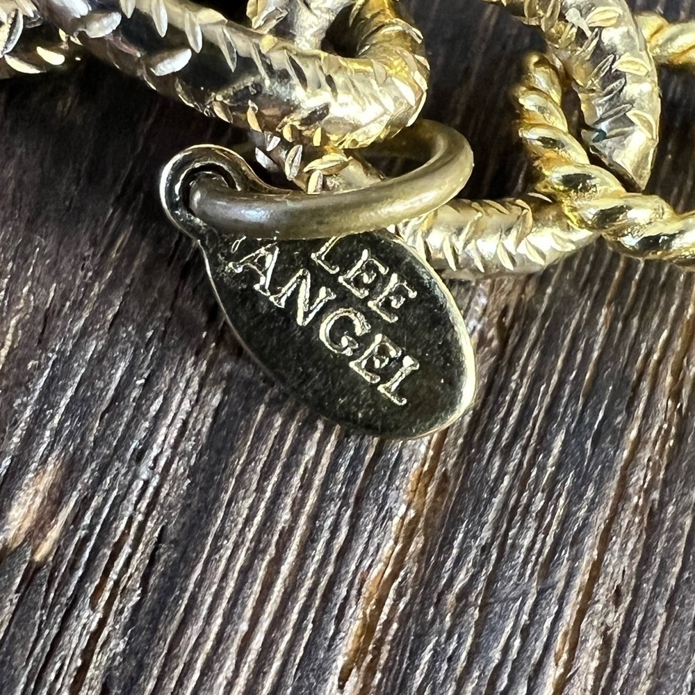 Vintage Lee Angel Gold-Tone Tigers Eye Necklace 24” D1 - Picture 5 of 5